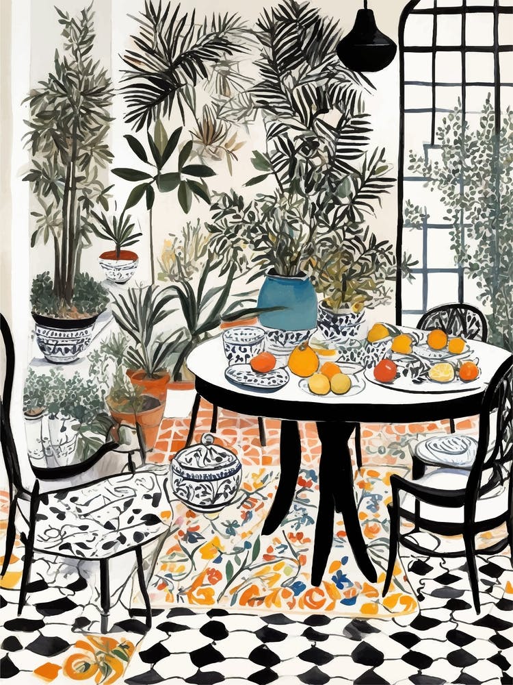 Dining Room breakfast table and plants