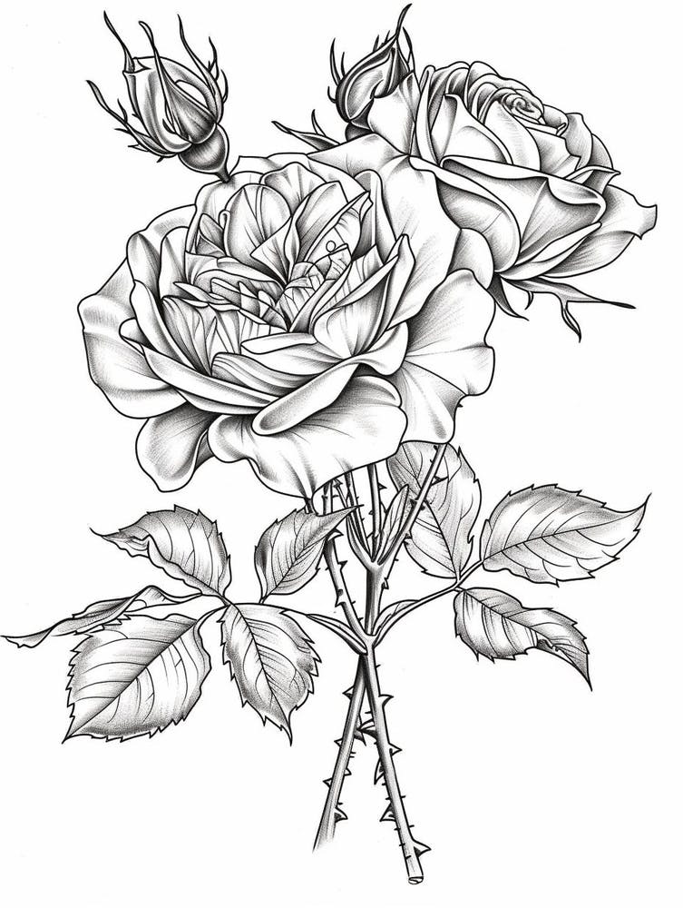 Roses Sketch 33