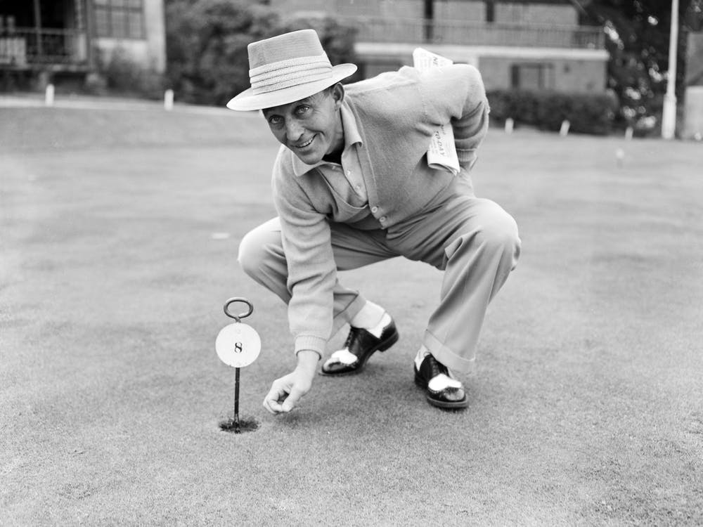 Bing Crosby On The Golf Course Playing For Charity