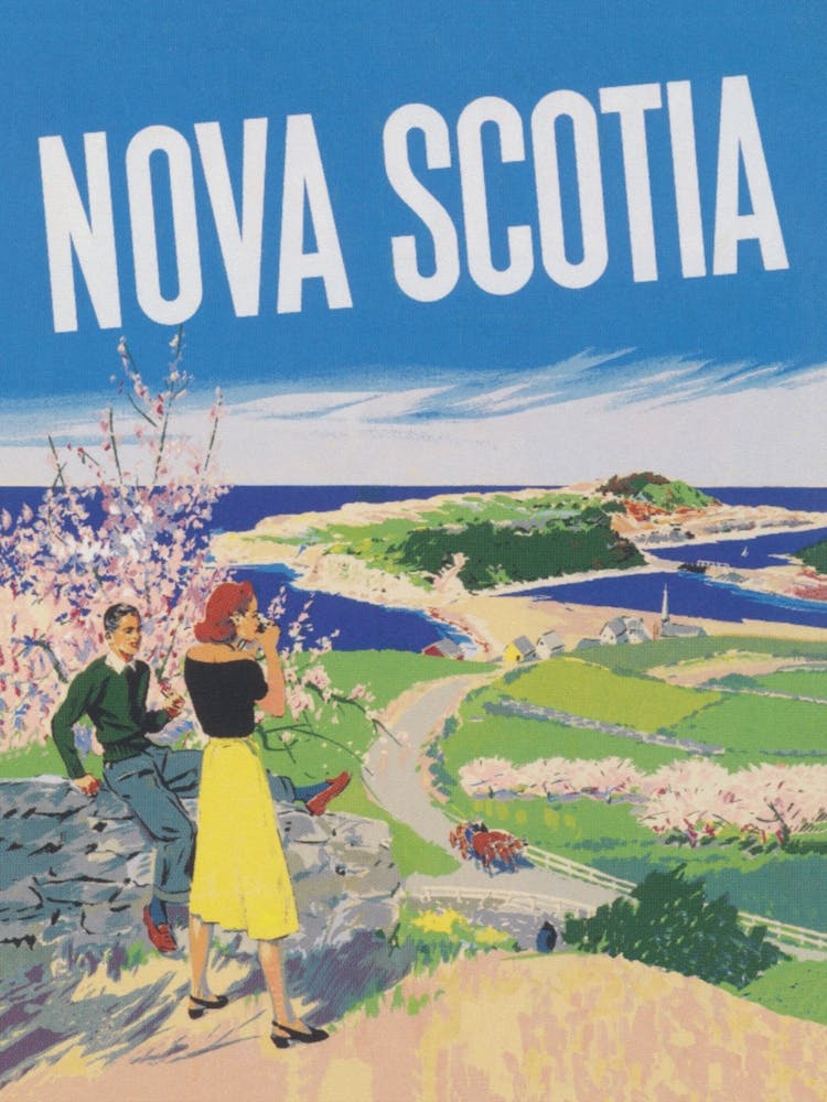 Nova Scotia Canada Vintage Travel Poster