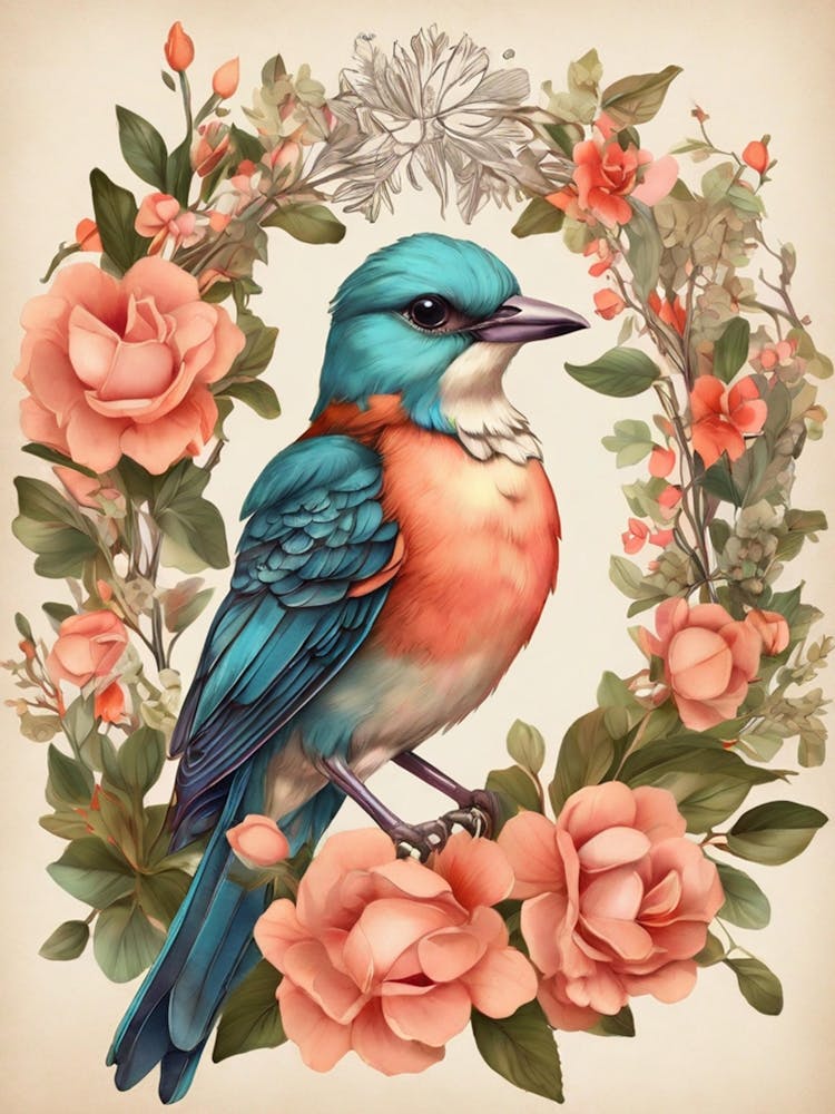 Bird In A Wreath 8