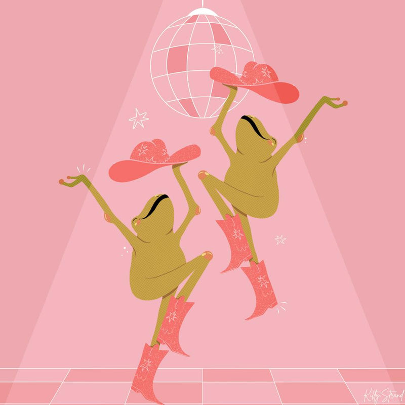 Frogs Dancing beneath a disco ball