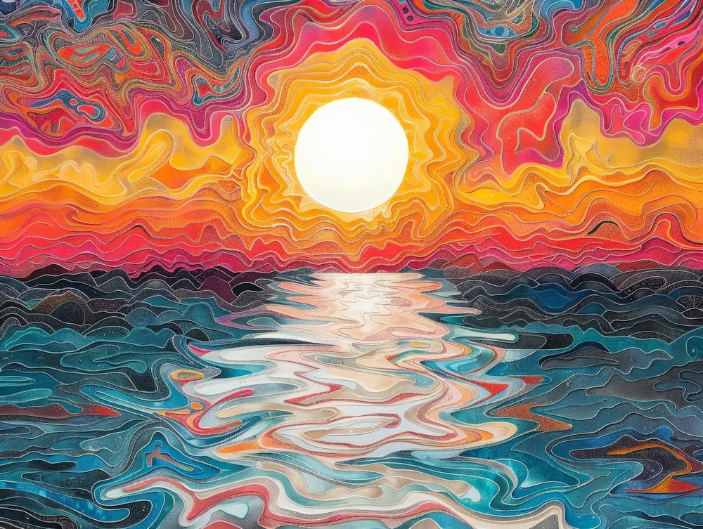 Sunset Over The Ocean 60