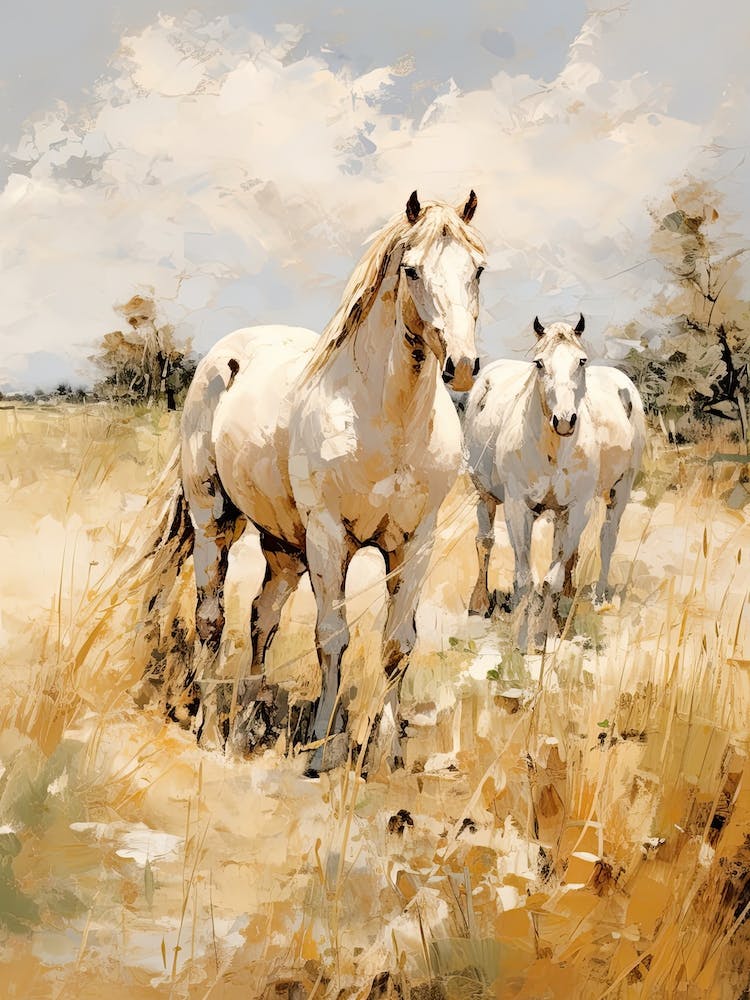 Horses Painting In Buenos Aires Province, Argentina 1
