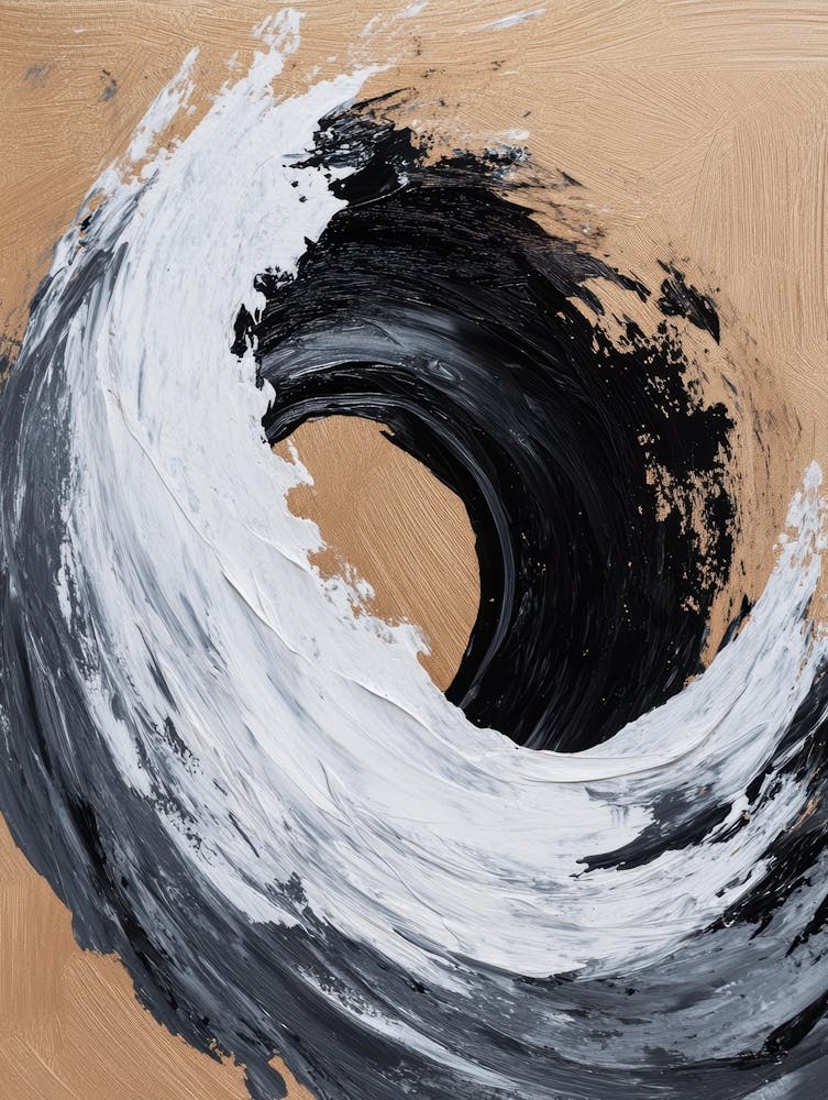 'Black And White Swirl' 1