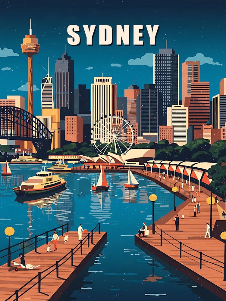 Sydney Vintage Travel Poster 28