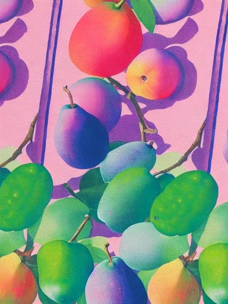 Ugli Fruit Risograph Retro Poster Fruit