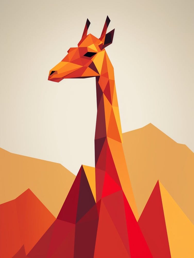 Giraffe Minimalist Abstract 2