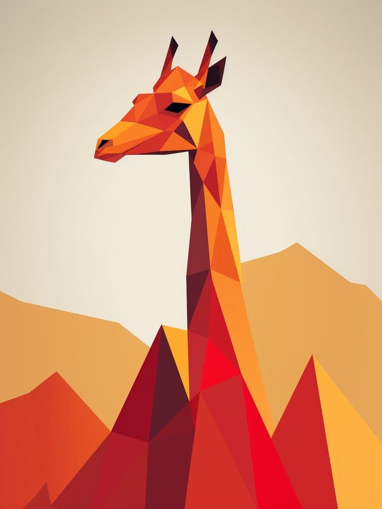 Giraffe Minimalist Abstract 2