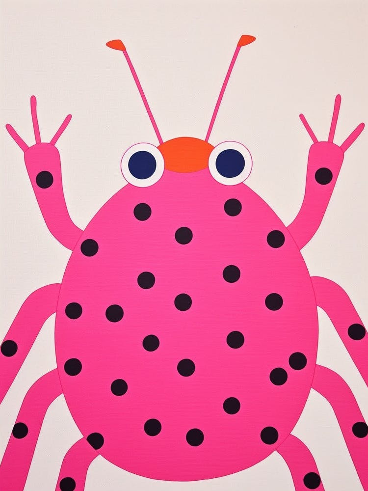 Pink Polka Dot Ladybug 1