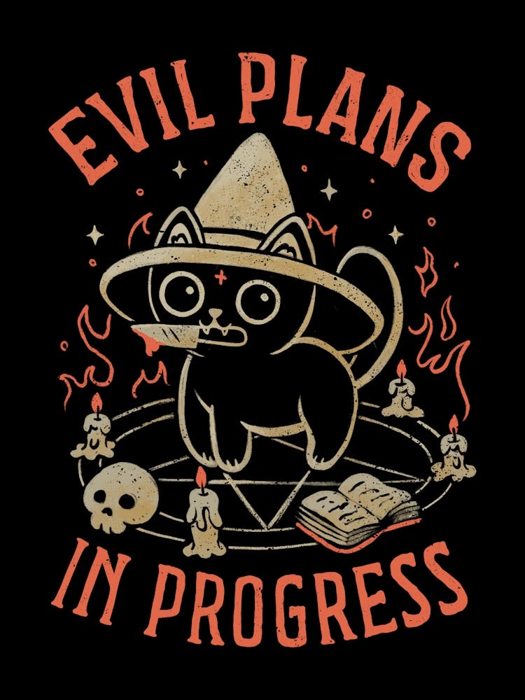 Evil Plans In Progress Funny Cute Cat 1