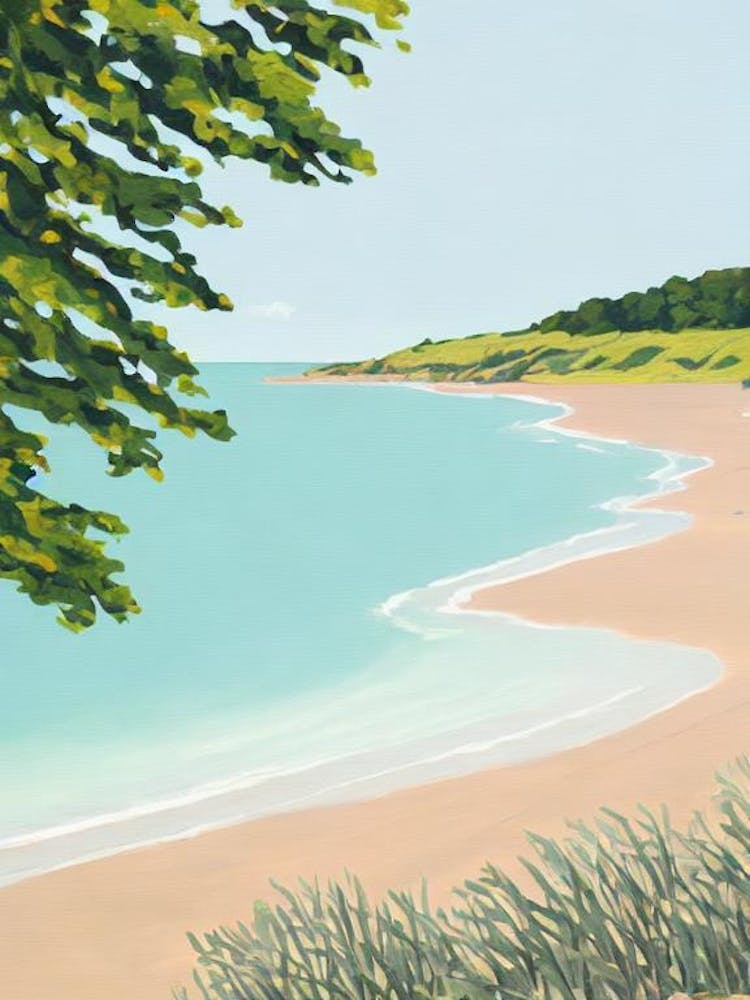 Holkham Bay Beach, Norfolk Contemporary Illustration