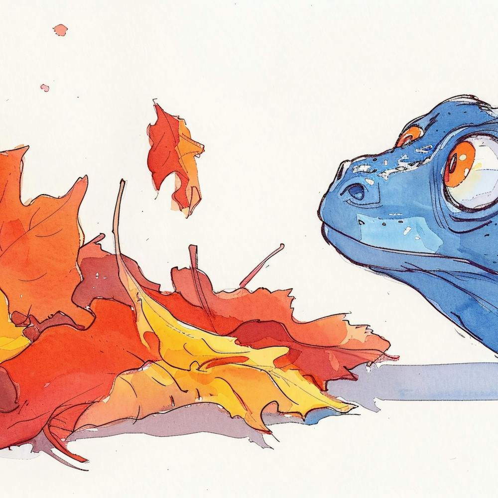 Lizard In Autumn
