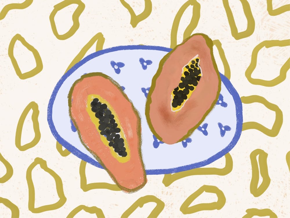 Papaya On Plate