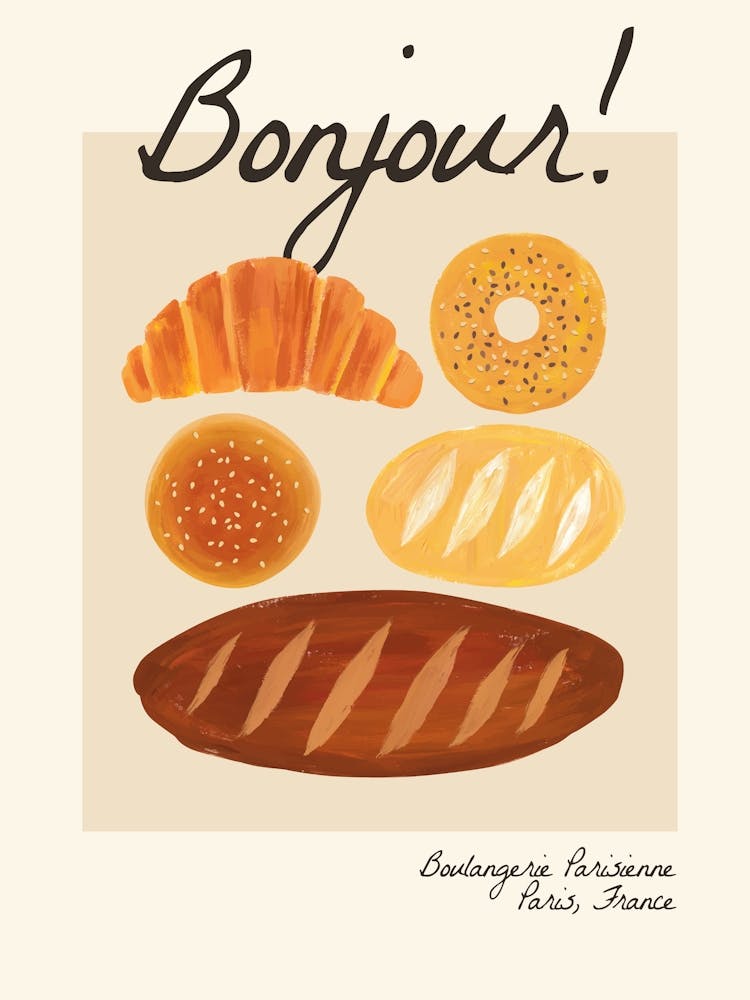 Bonjour Breakfast Print
