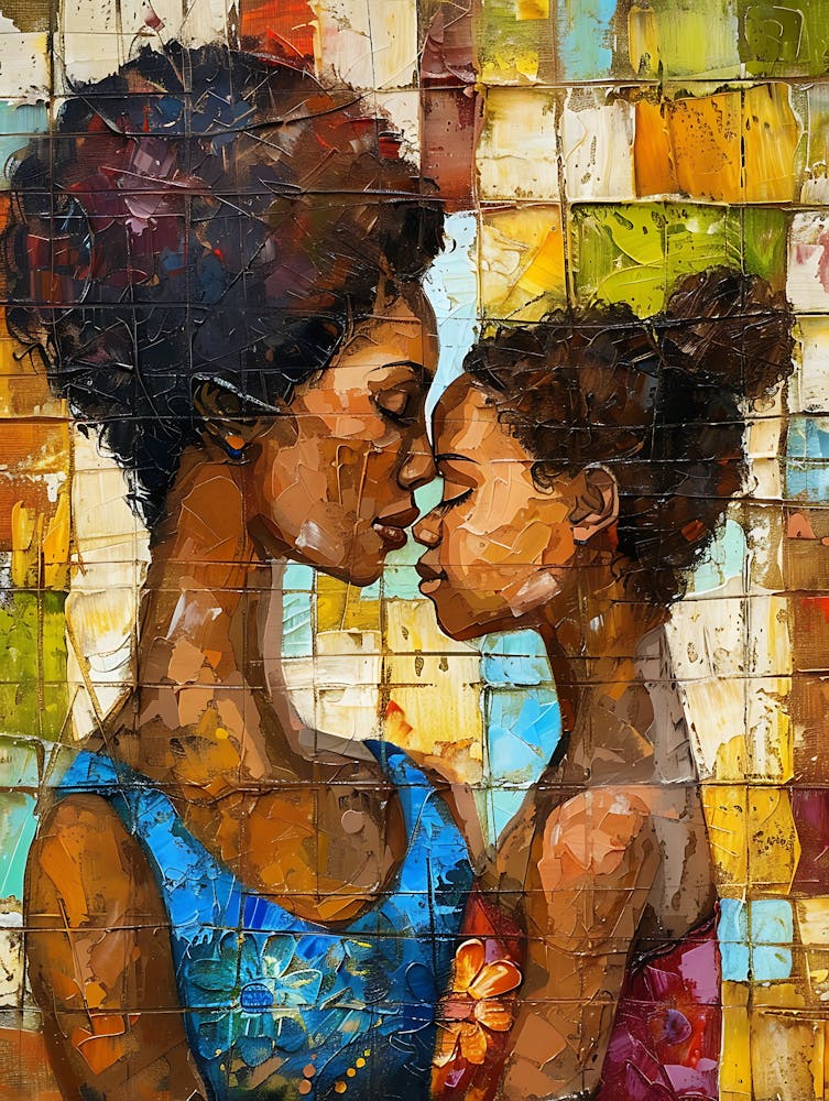 Vibrant Afro Mother And Daughter 9
