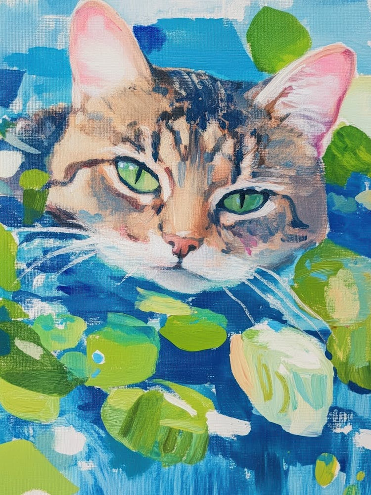 Cat In Water 5