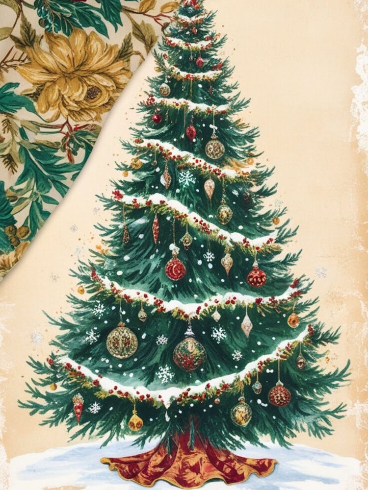 William Morris Christmas Tree 86