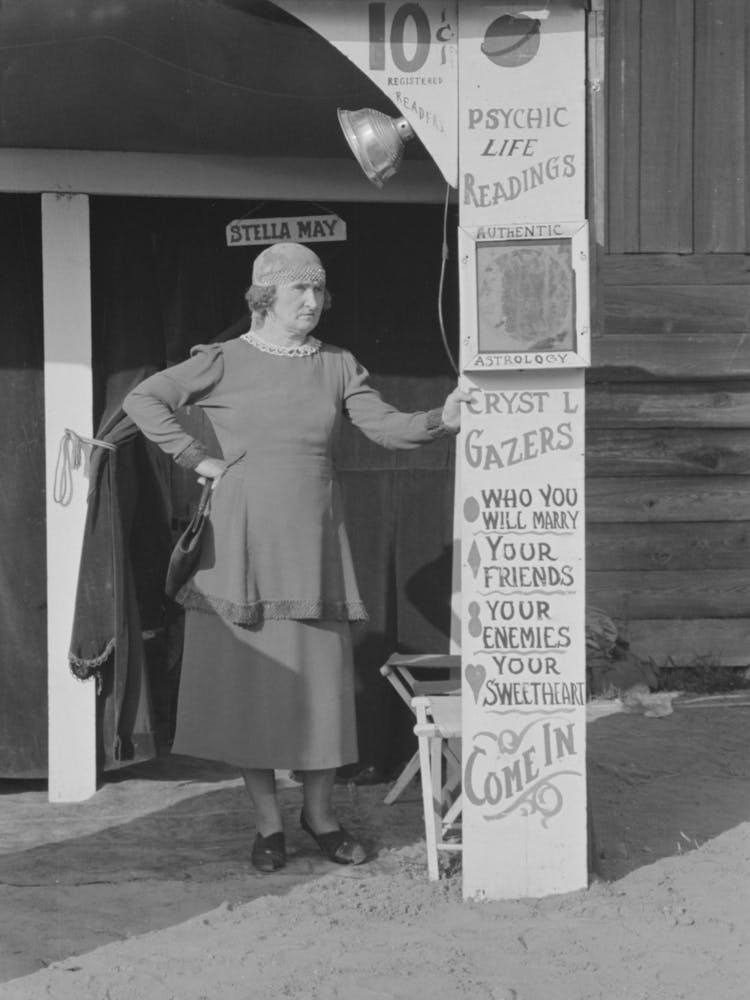 Fortune Teller, State Fair, Donaldsonville, Louisiana By Russell Lee
