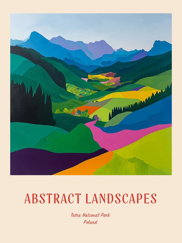 Colourful Abstract Tatra National Park Poland 3 Poster