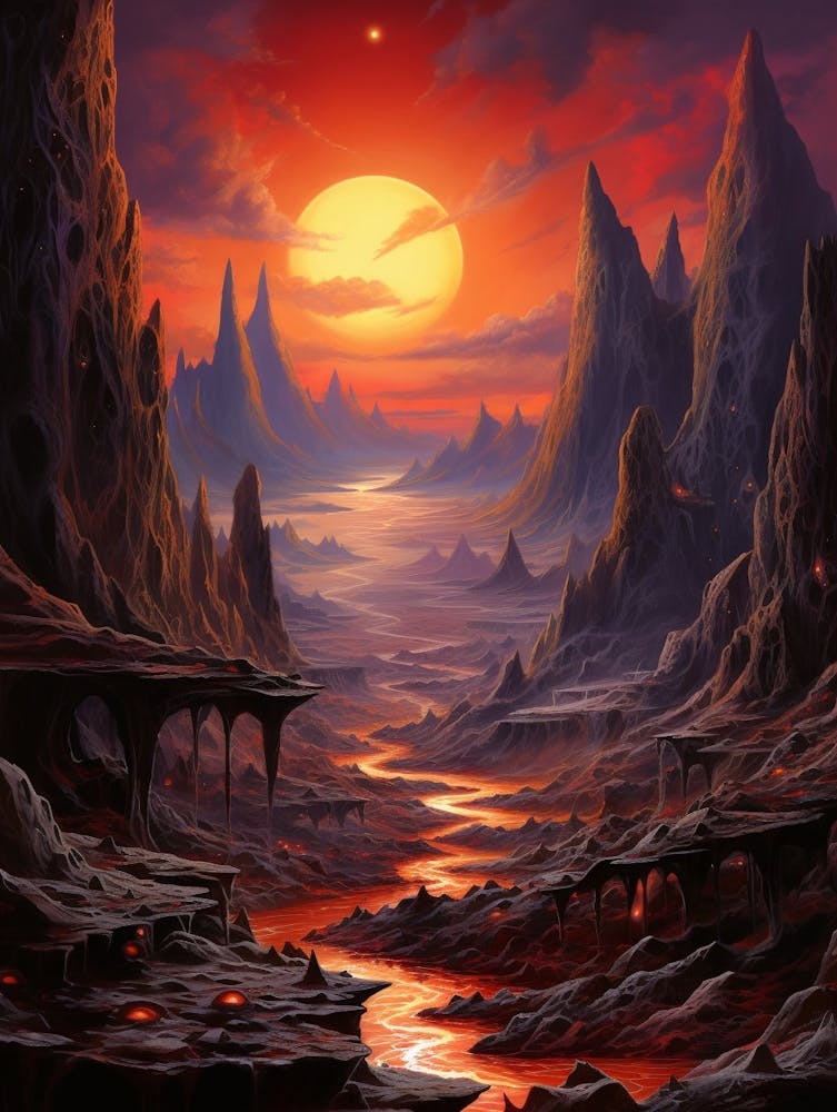 Alien Landscape Abstract Minimalist 3