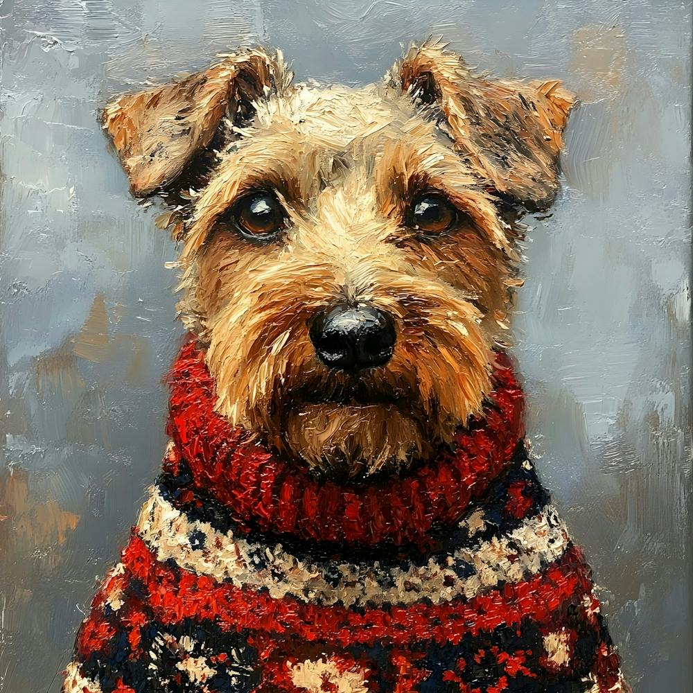 Airedale In Christmas Sweater 4