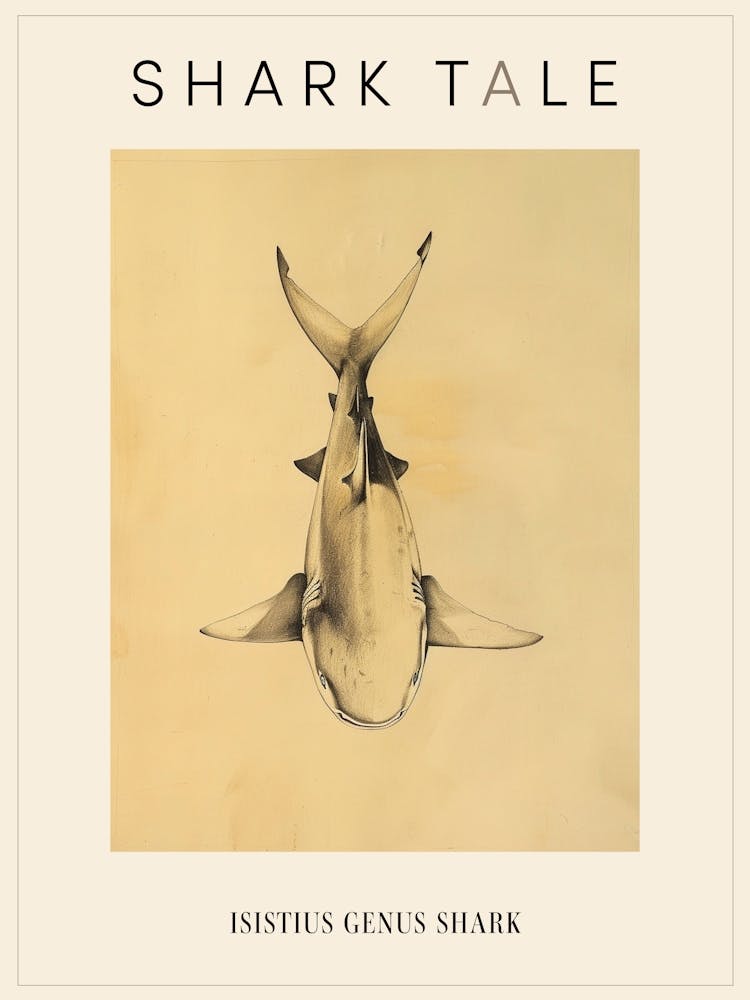Isistius Genus Shark Vintage Illustration 5 Poster