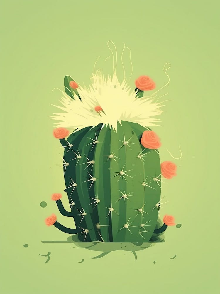 Hedgehog Cactus Illustration 4