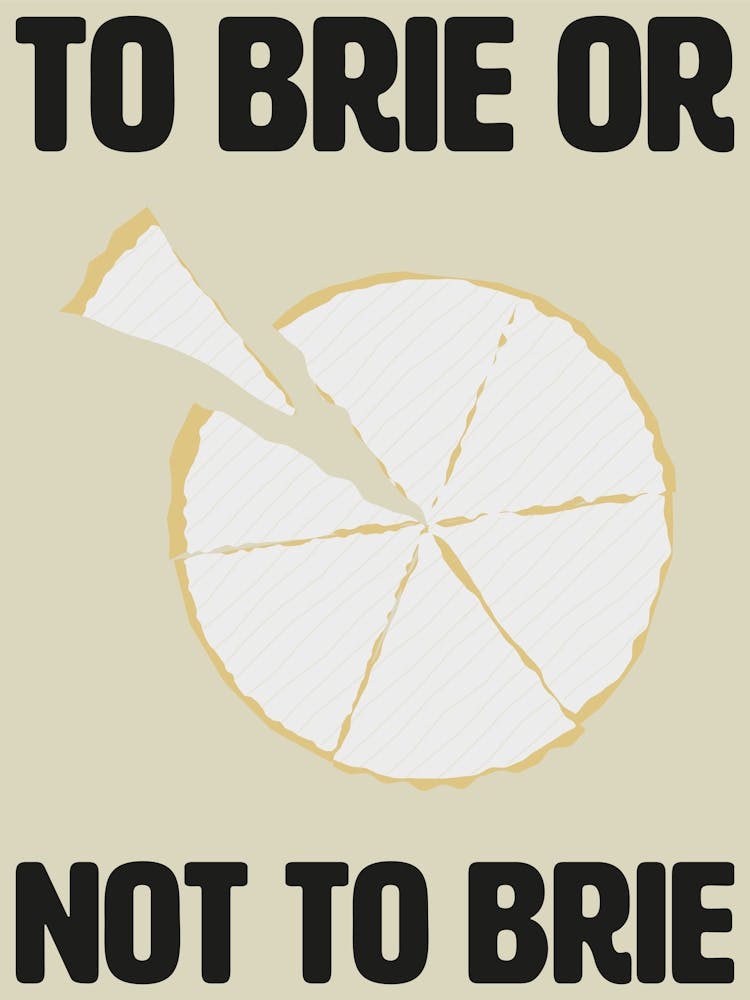 To Brie Or Not To Brie Kitchen Wall Art