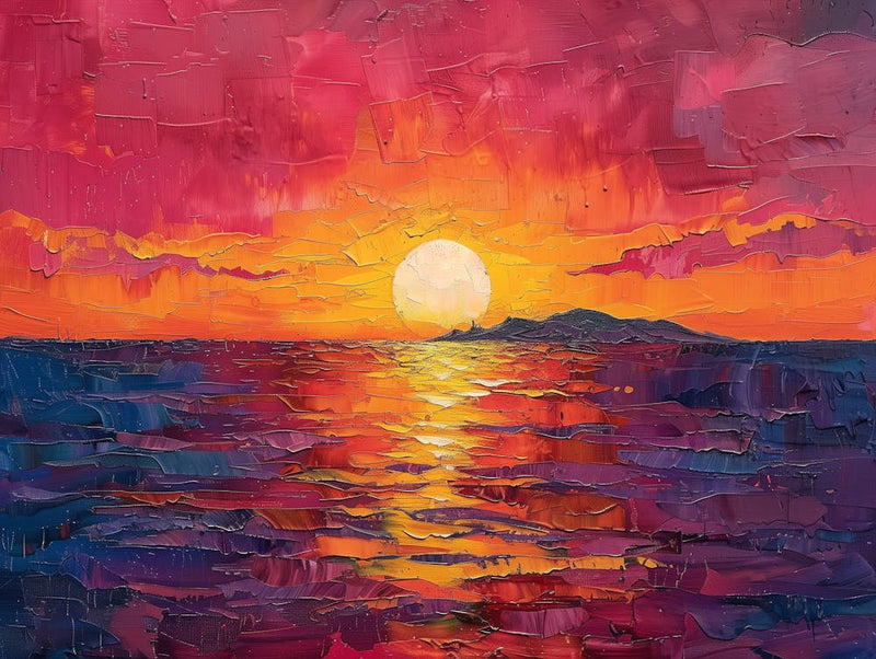 Sunset Over The Sea