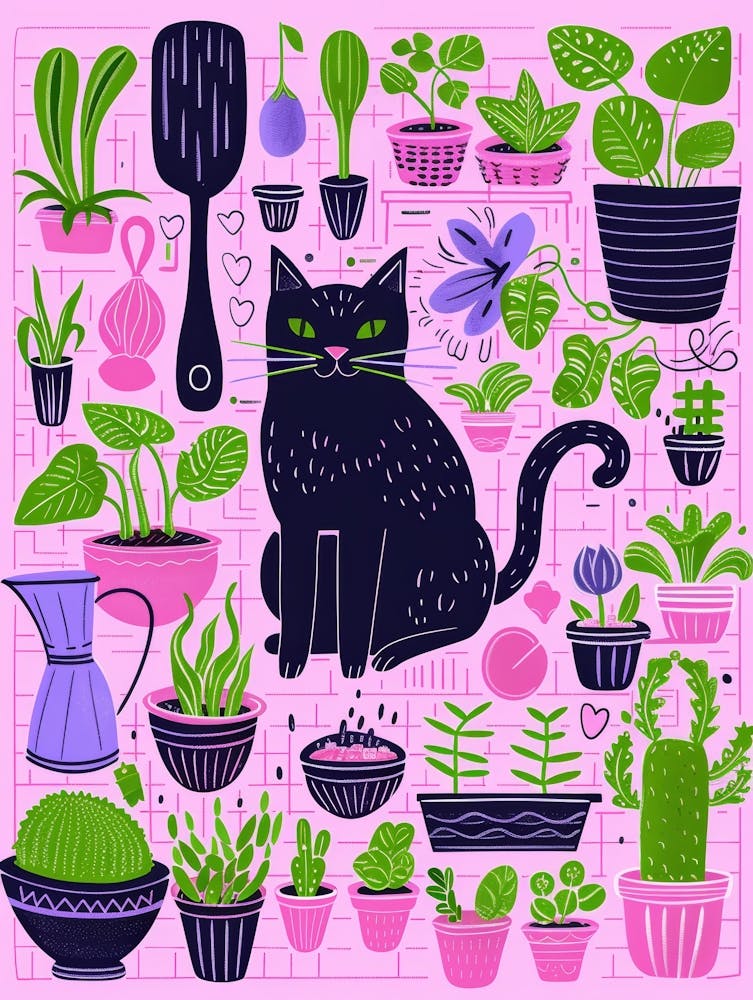 Cat In Pots 2