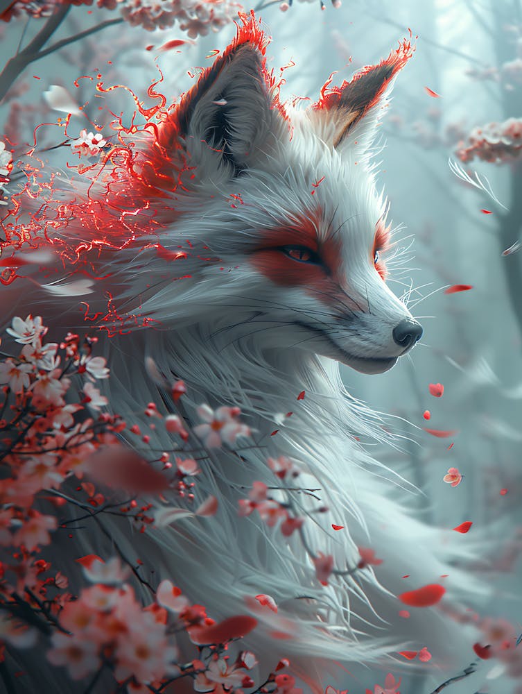 Beautiful Fantasy White Fox 5