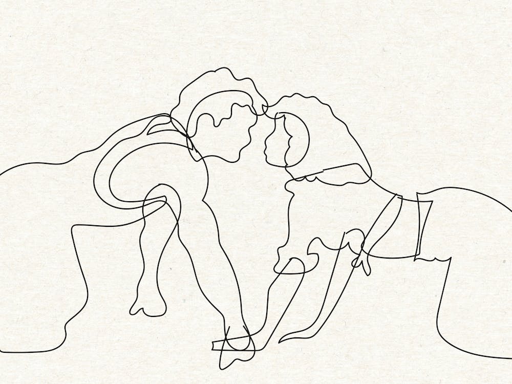 Dirty Dancing Line Art Landscape