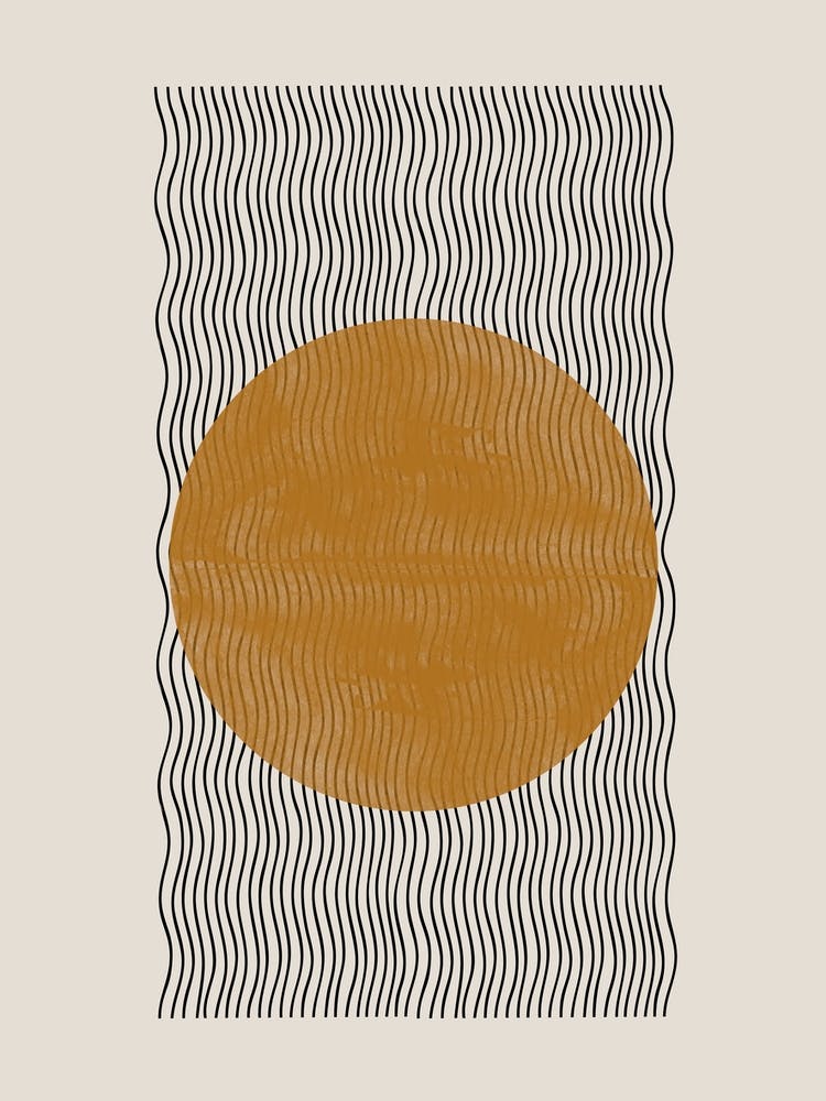 Orange Sun, Woodblock Artwork