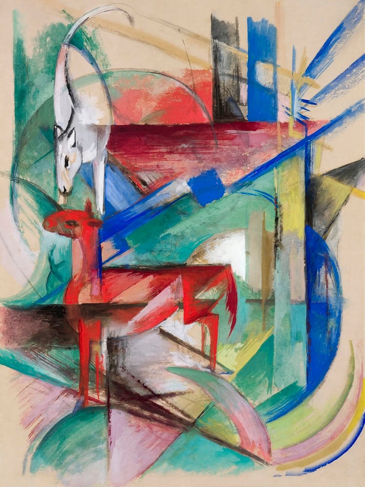 Landscape With Animals (1913), Franz Marc