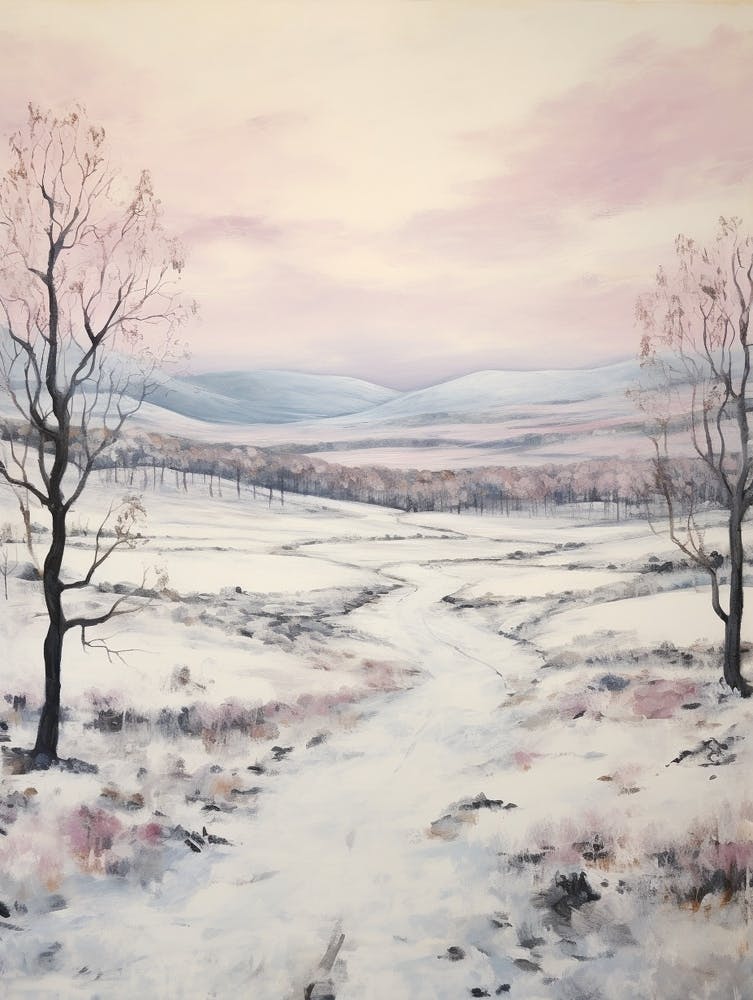 Dreamy Winter Painting Cairngorms National Park Scotland 4