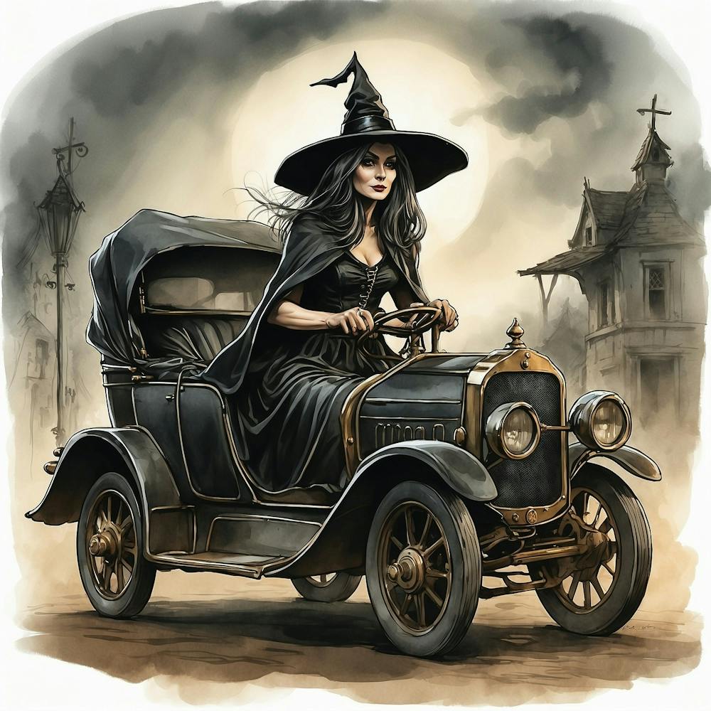 Witch In Car