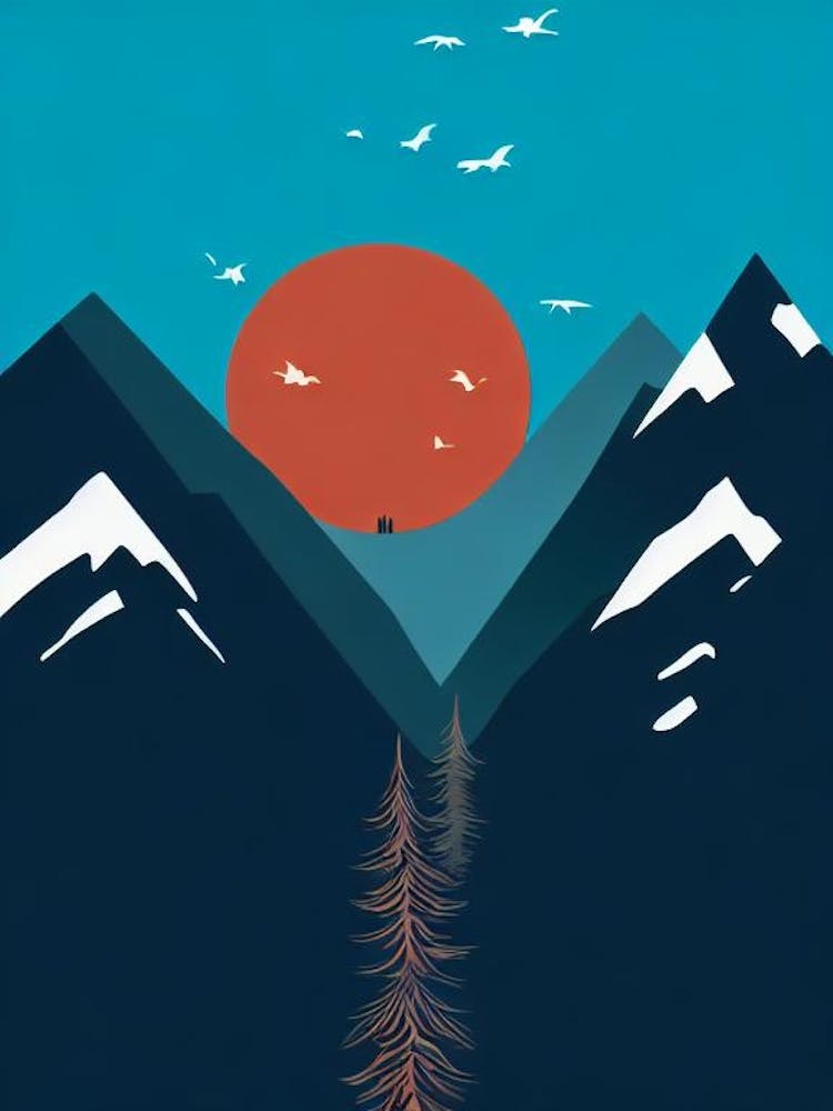 Aspen, Usa Modern Illustration Skiing Poster