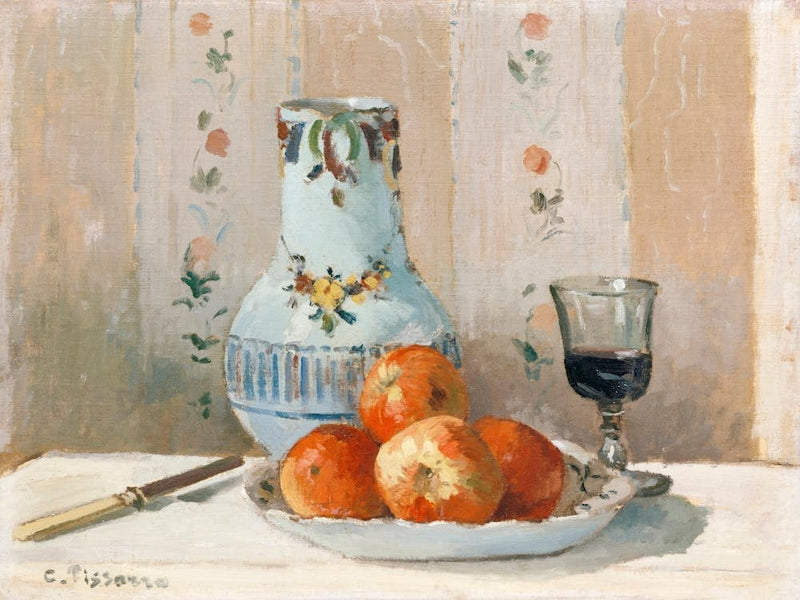 Still Life With Apples And Pitcher (1872), Camille Pissarro