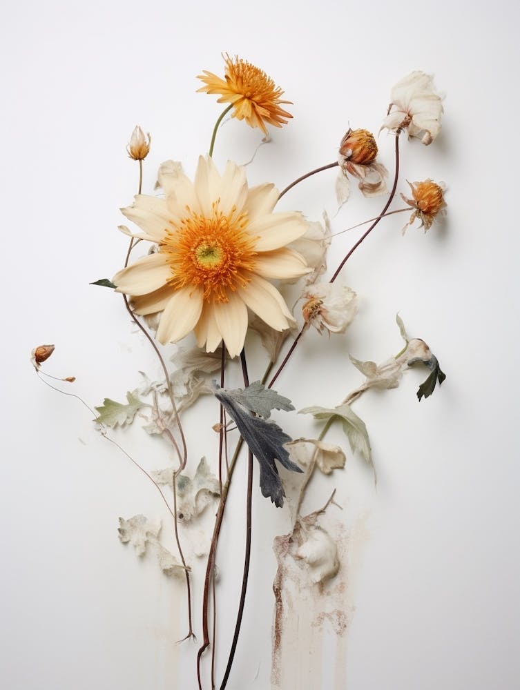 Gepresste Blume Botanische Kunst Unsterbliche Blume 2