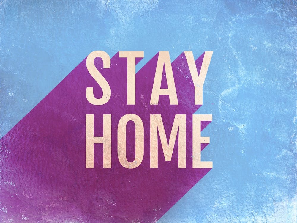 Vintage poster "Stay Home"