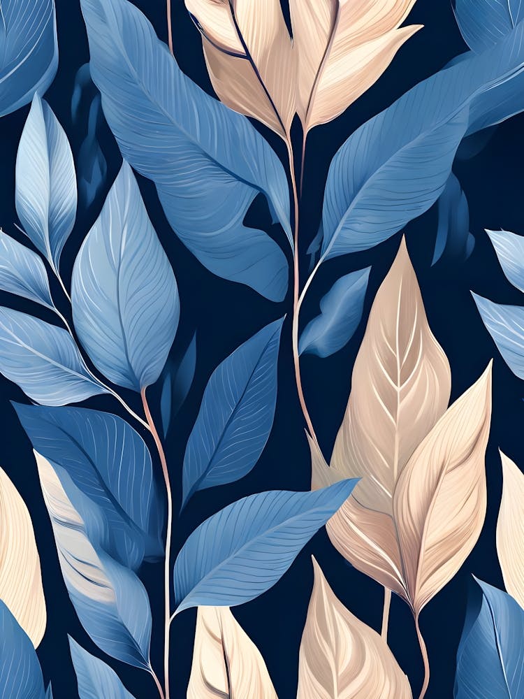 Seamless Pattern With Leaves 3