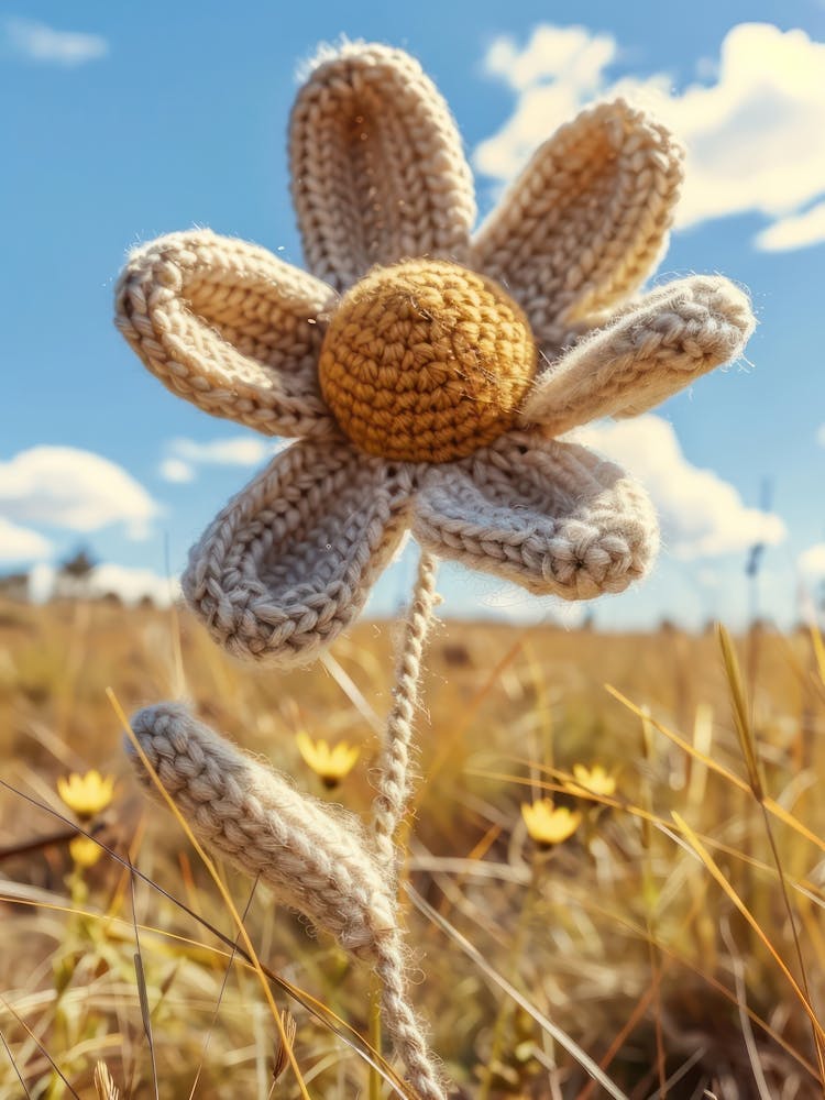 Daisies Knitted In Crochet 2