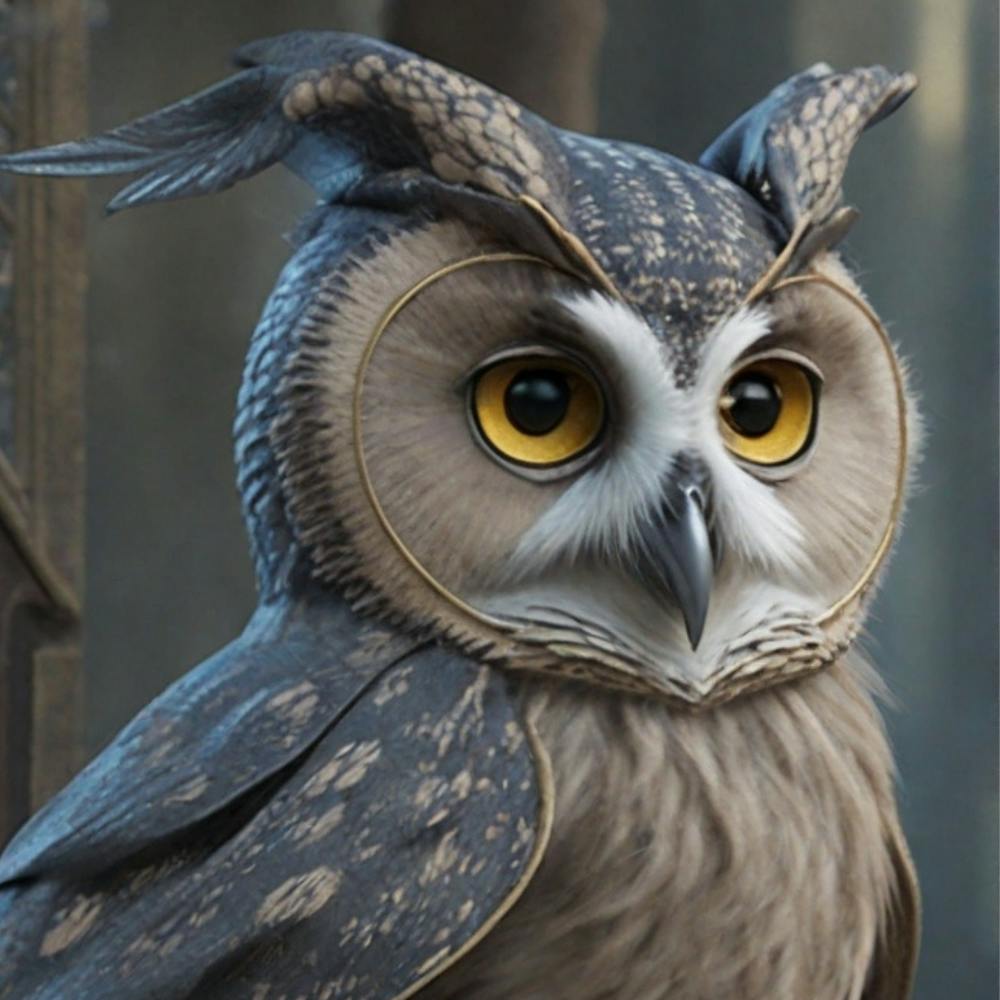 Owl with attractive colors