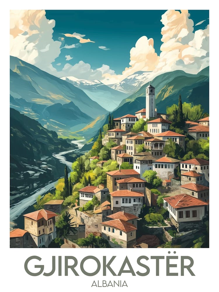 Affiche de voyage Gjirokastër