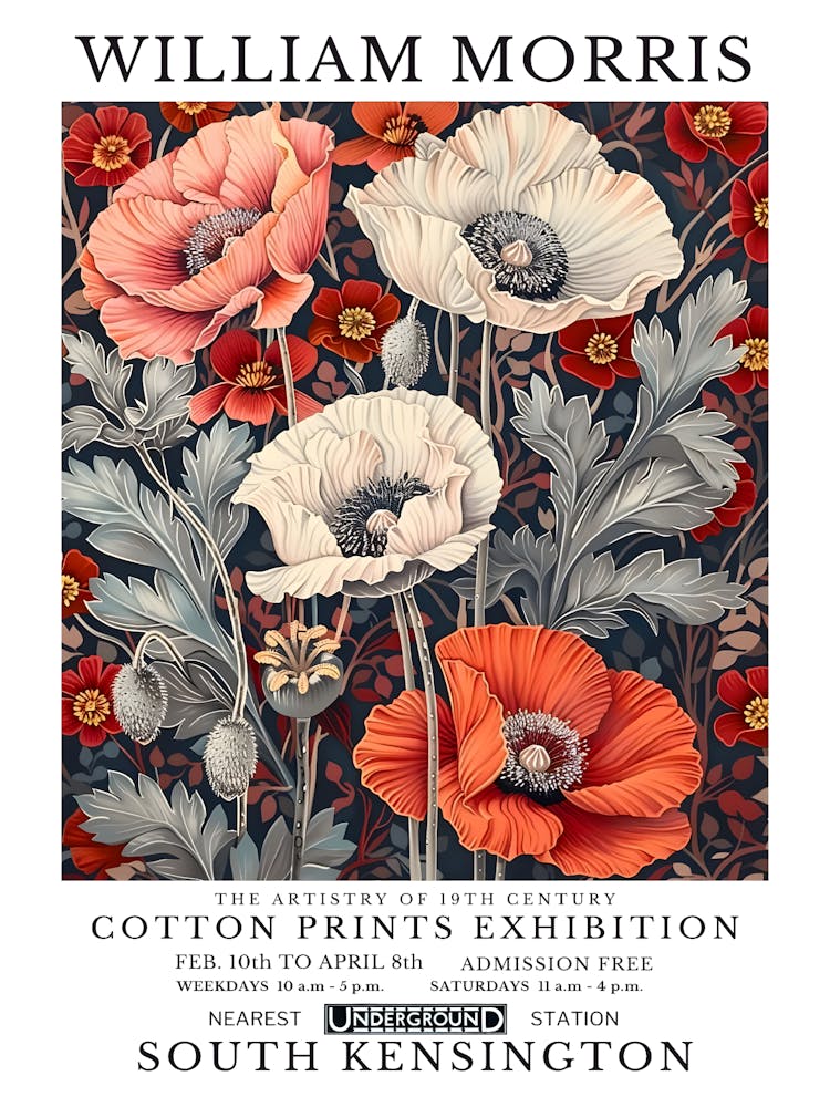 William Morris Exposition d'Impressions sur Coton 46