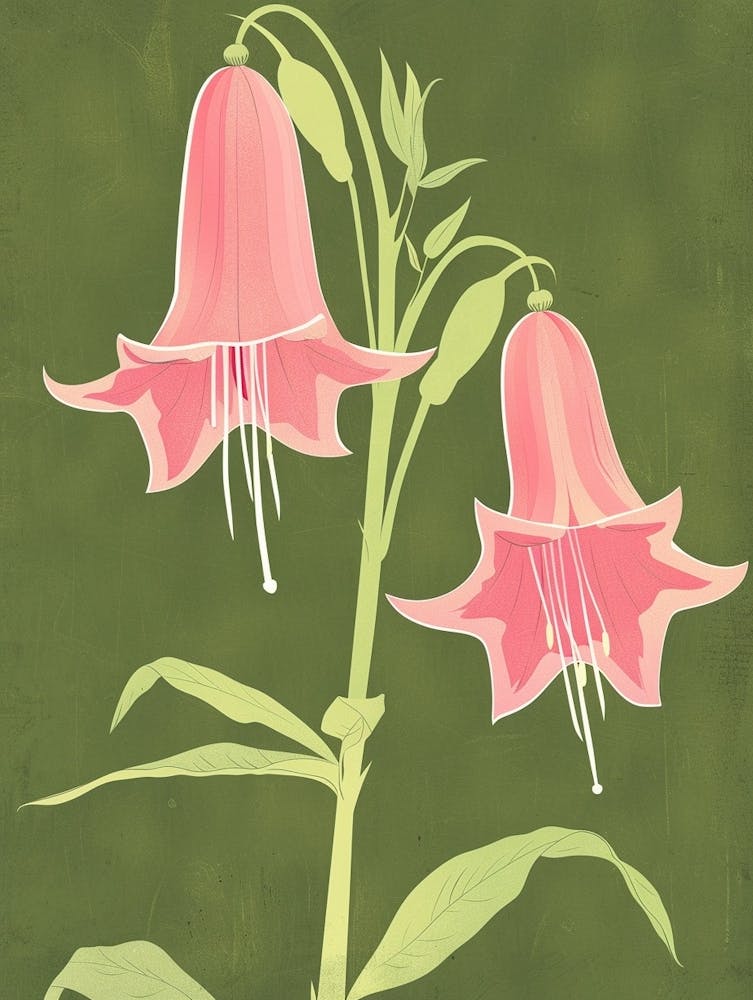 Pink & Green Canterbury Bells 2