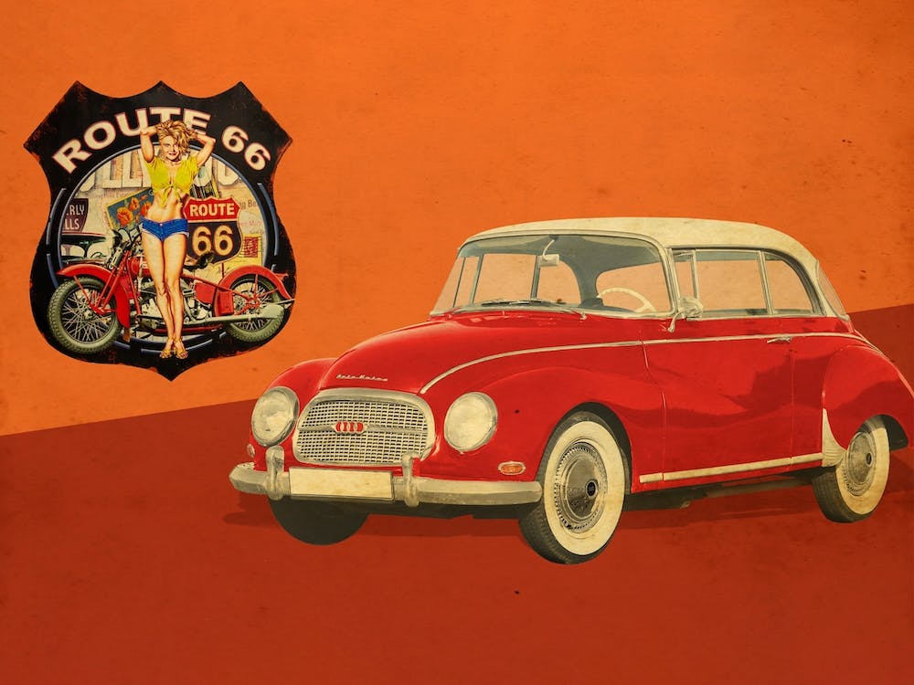 Vintage Car Route 66