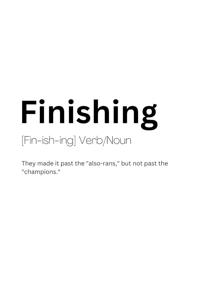 Finishing Definition Meaning