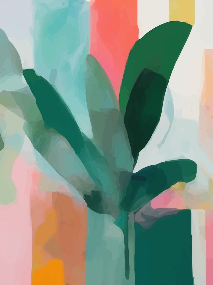 Plant Abstract Painting